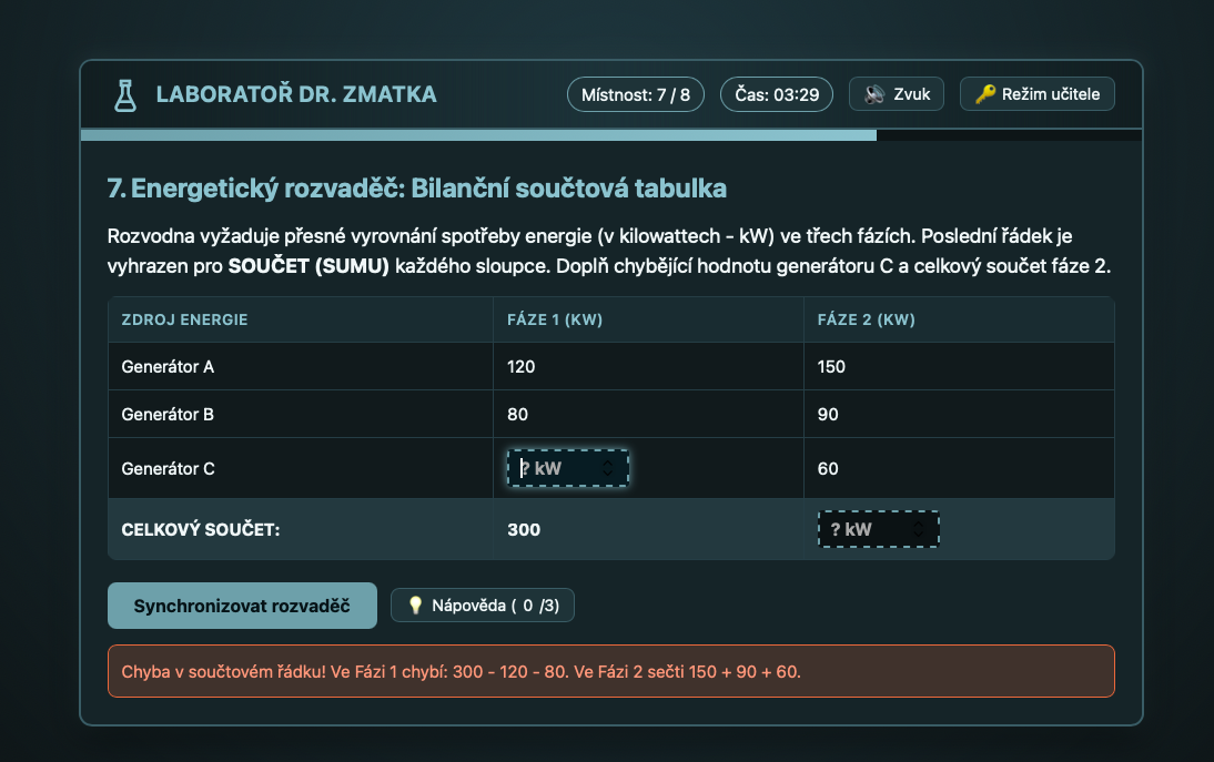 Úniková hra: práce s tabulkami a strukturovanými daty